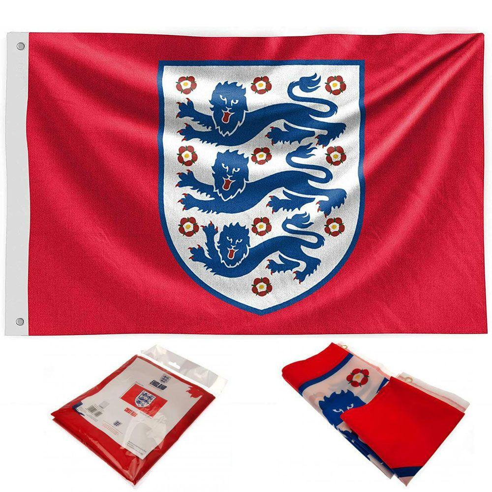 Cờ Anh Bằng Polyester Khổng Lồ Kèm Vòng Đệm Đồng Thau Hình Quả Bóng Đá EURO 2021