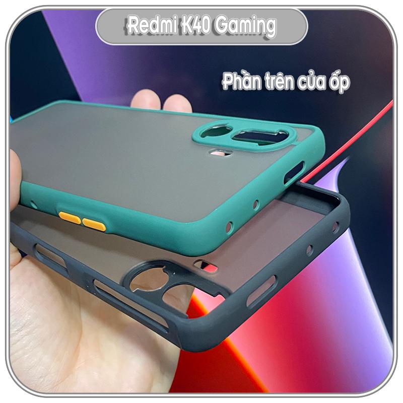 Ốp lưng cho Xiaomi K40 Gaming nhám viền màu che camera
