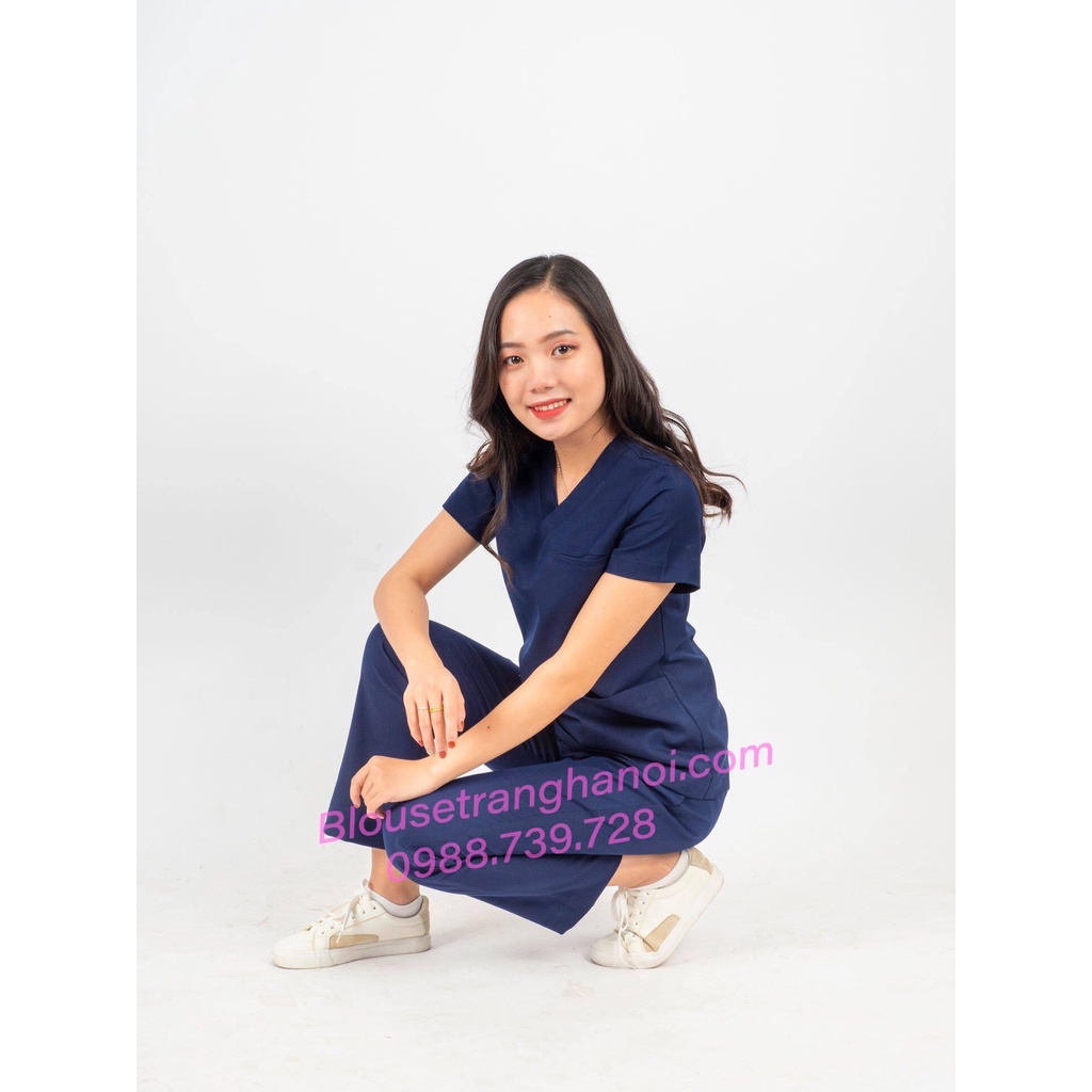 Bộ Scrup cao cấp cho bác sĩ, phòng khám - Blouse trắng hà nội