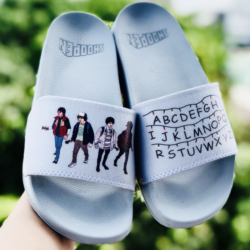 Dép 𝐒𝐇𝐎𝐎𝐏𝐄𝐍❤️FULL BOX + FREESHIP❤️ dép mlb shoopen abc bóng chày quai ngang thể thao nam nữ chất xịn kèm tag mác, xám