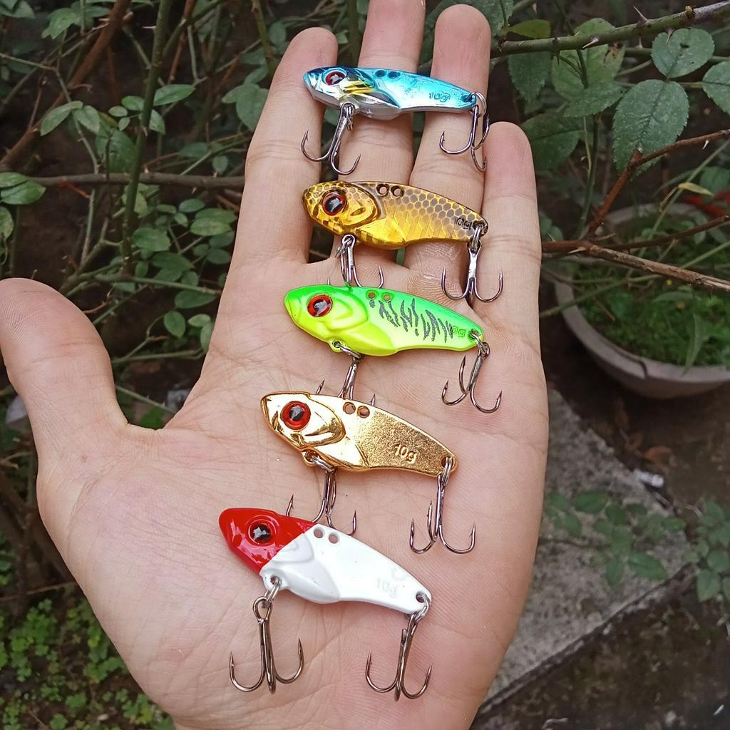Mồi câu lure cá sắt VIB 7g,10g mồi lure cá lóc,Màu sắc 5 màu siêu nhậy