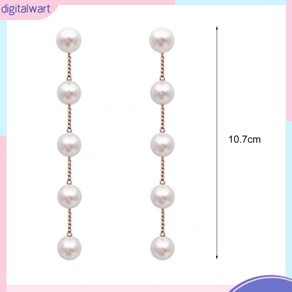 Hoa Tai Dáng Dài Đính Ngọc Trai Nhân Tạo Thời Trang Dành Cho Nữ