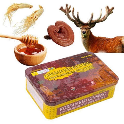 Viên Đạm Hồng Sâm Nhung Hươu Linh Chi 60 Viên Hàn Quốc - hoanggamkorea