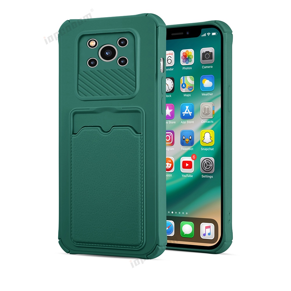 Ốp điện thoại mềm chống sốc có ngăn đựng thẻ chất lượng cao cho Xiaomi POCO X3 Pro NFC M3