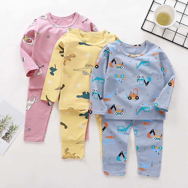 Bộ Quần Áo Thu Đông Cotton Dài Tay Cho Bé Từ 6 đến 23 kg
