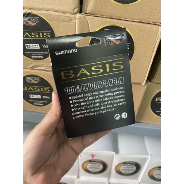 Cước câu cá Basic 150m hãng Shimano siêu dai, siêu bền, mịn bóng, chống xoắn, tải cá lớn
