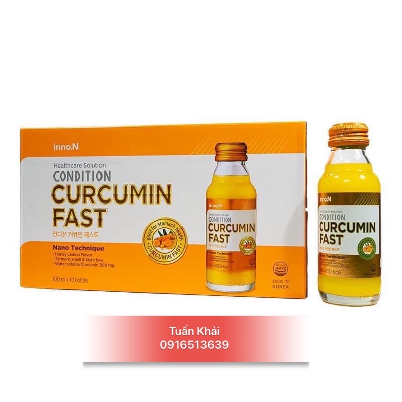 Nước uống nghệ - Giảm viêm loét dạ dày, tá tràng - Condition Curcumin Fast
