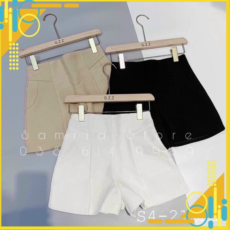 Quần short cạp liền lưng siêu cao tôn dáng
