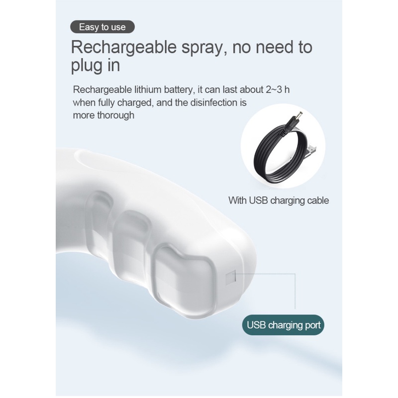 800ml Máy khử trùng không dây phun nano chất lượng cao tiện dụng