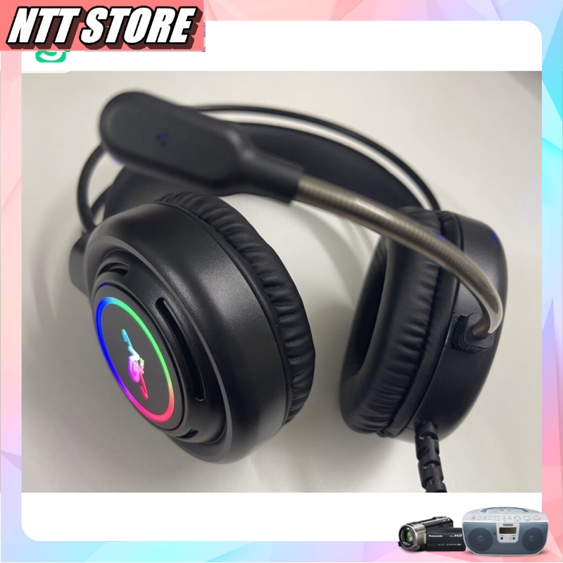 Tai nghe Game GNET G09 chính hãng có LED RGB có mic âm thanh 7.1 màu đen bảo hành 12 tháng - NTT Store