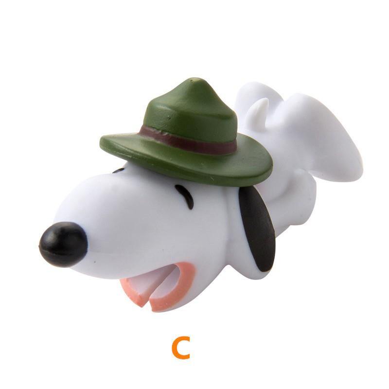 Phụ Kiện Bảo Vệ Dây Cáp Sạc Iphone Hình Chó Snoopy Dễ Thương