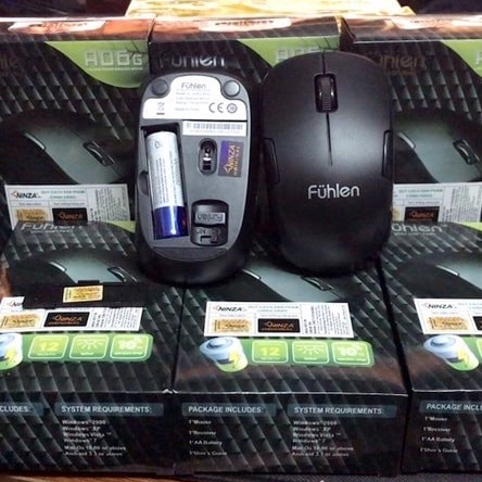 [Chính Hãng] Chuột Không Dây,Fuhlen A06 BH 12T, Tặng pin chuột máy tính, chuột văn phòng,chuột laptop, chuột máy bàn