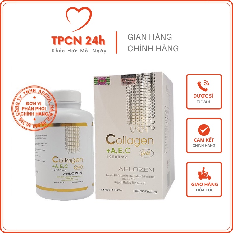 Collagen A E C 12000mg Ahlozen Gold 180 viên