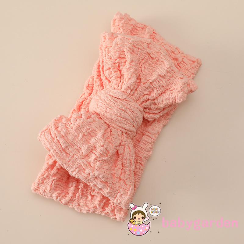 Babygarden- Băng Đô Thắt Nơ Màu Trơn Trang Trí Có Thể Tái Sử Dụng Cho Bé Gái Sơ Sinh