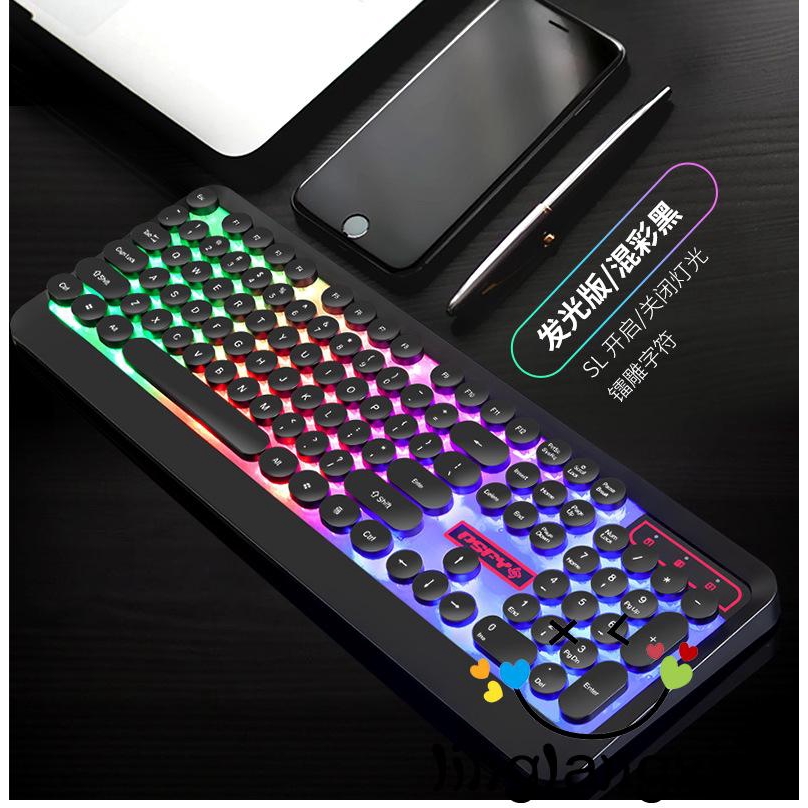 Bàn phím Gaming tích hợp đèn LED + Dây cáp USB chuyên dụng cho game thủ