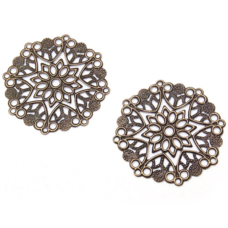 Bộ 50 Đầu Nối Hoa Bằng Đồng Dùng Làm Đồ Thủ Công