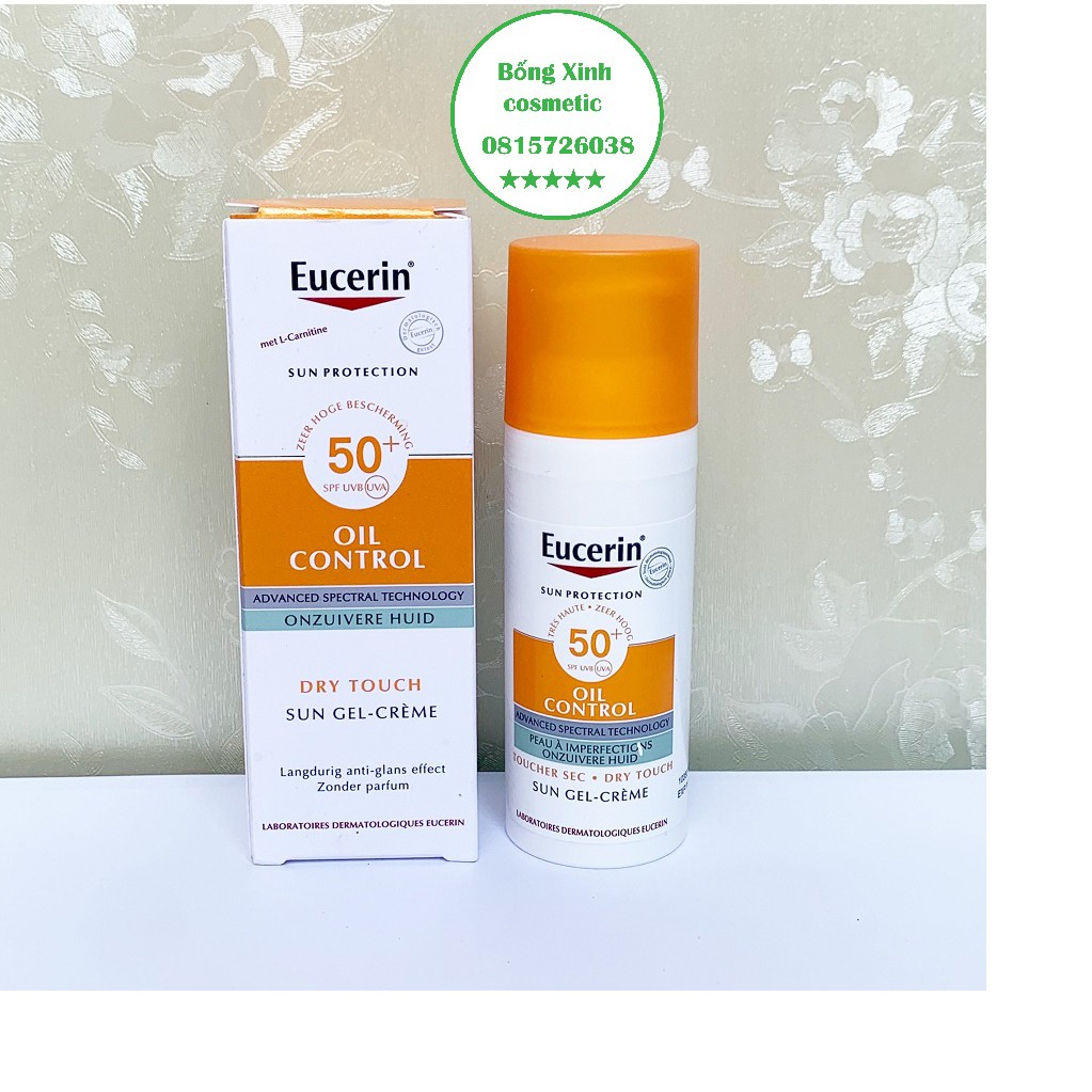 Kem chống nắng kiểm soát dầu Eucerin Sun Gel-Creme Oil Control Dry Touch SPF 50+