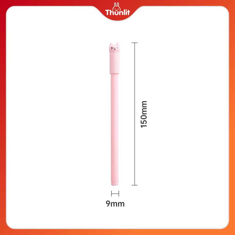 Bút mực gel Thunlit hình mèo hoạt hình dễ thương ngòi 0.5mm sáng tạo cho trẻ em và học sinh