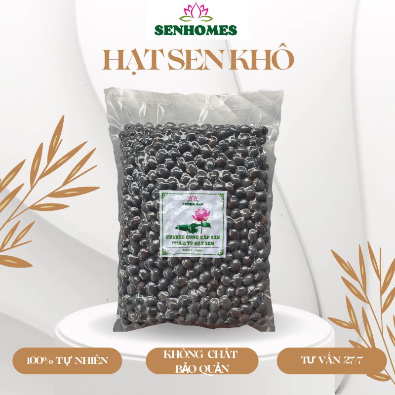 Hạt sen khô còn vỏ- sen nhà 500gr