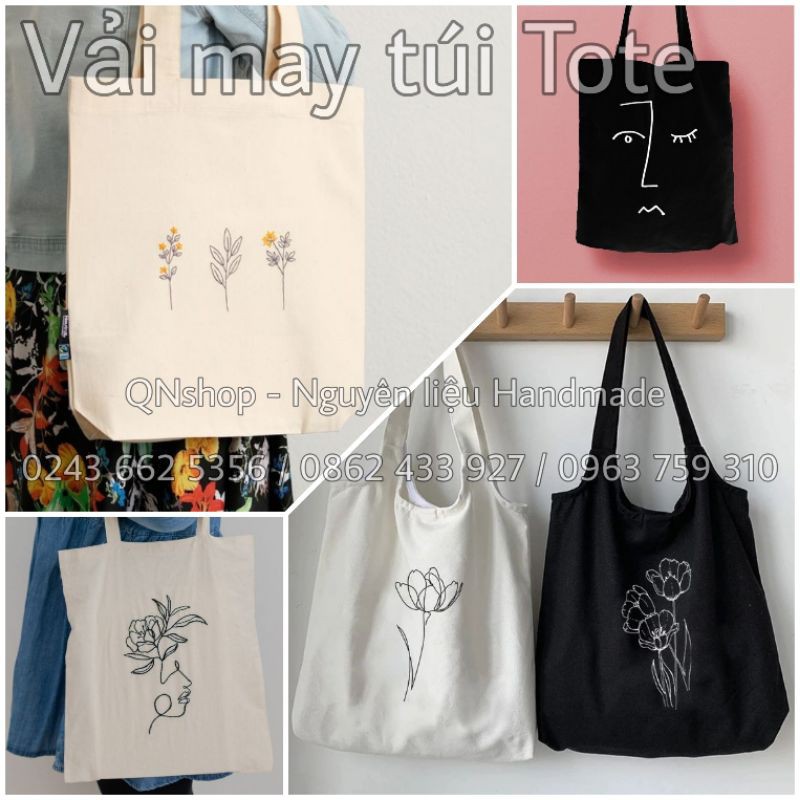 Vải canvas may túi Tote, may gối tựa, may rèn, trải bàn, làm phông nền chụp ảnh....