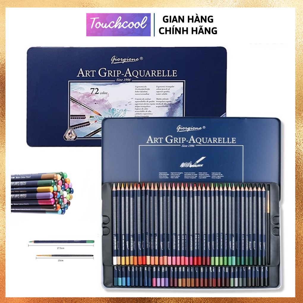 Bút chì màu nước Giorgione hộp Thiếc Cao Cấp Mới 24/36/48/72 màu vẽ cute xinh yêu - B94