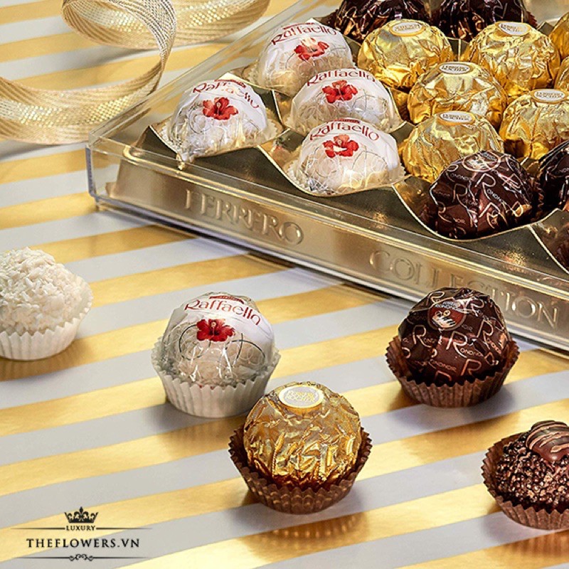 [Date 07/2021] Socola Ferrero Rocher  Ý- Hộp 15 Viên Mix 3 Vị Hạt Phỉ, Bọc Dừa và Đắng ❤️ Freeship + Hoàn Xu ❤️