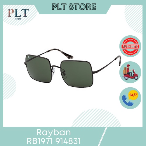 Kính mát Rayban RB1971 914831 (54-19-145mm) mắt vuông, viền kim loại đen Full Box