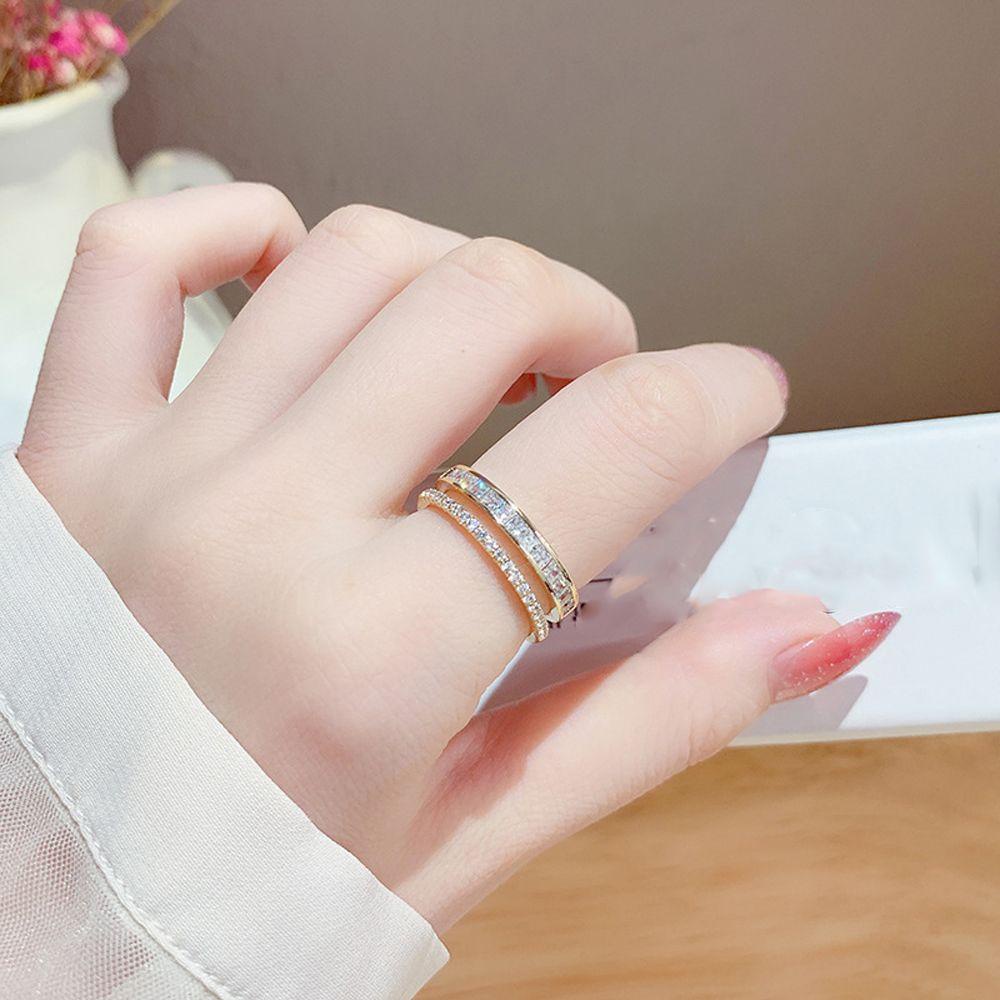 Nhẫn Thời Trang Kiểu Hình Học Cổ Điển Sáng Tạo