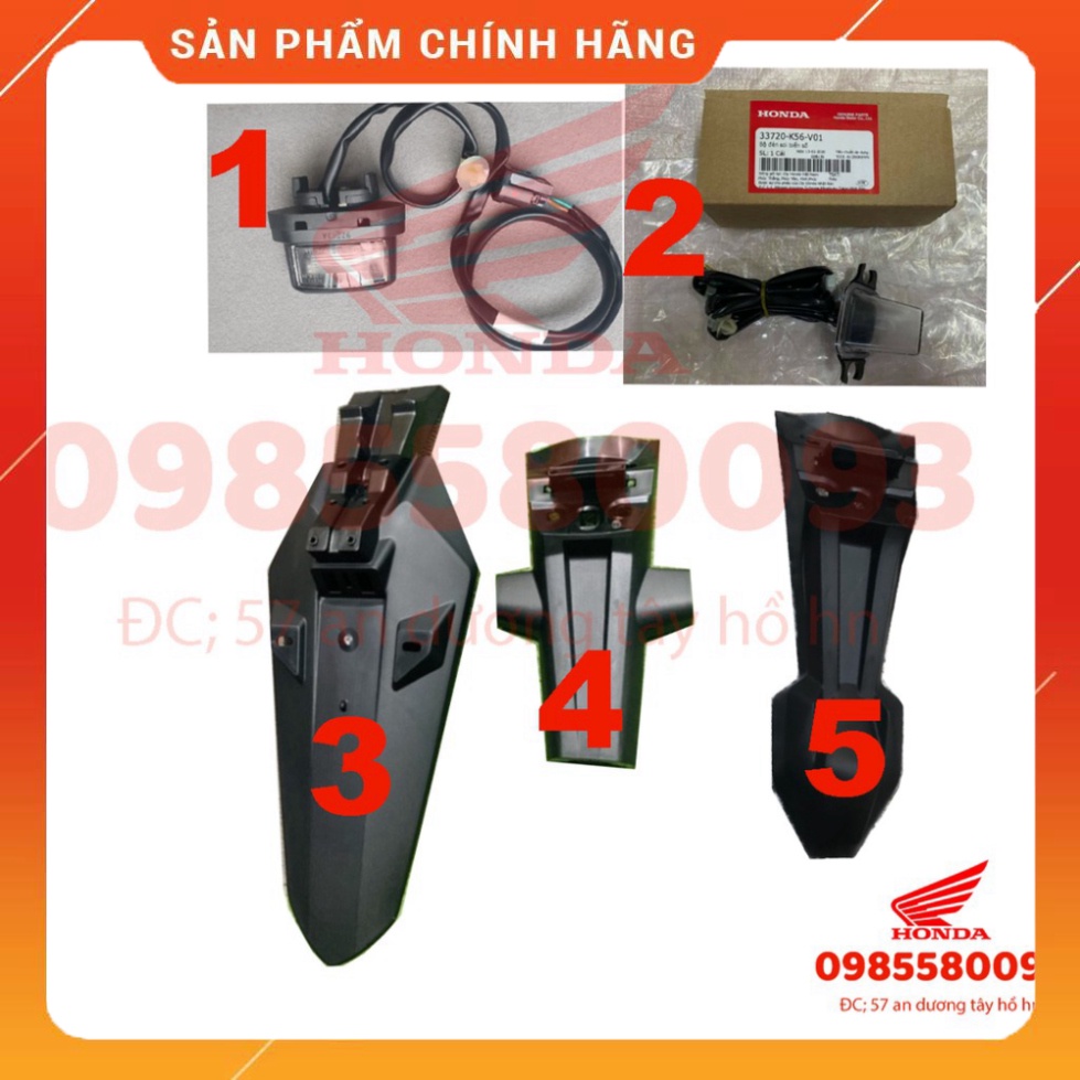 Dè biển số, pát biển, đèn soi biển xe winner và winner x chính hãng honda