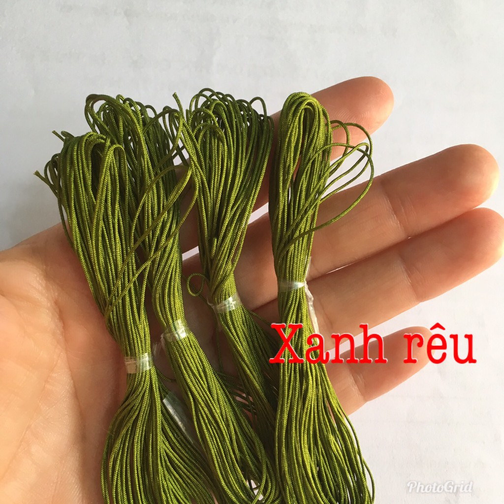 1 đoạn dây dù 7m cực mảnh sợi chắc bền 0.4-0.5mm xỏ hổ phách cho bé hoặc đan vòng