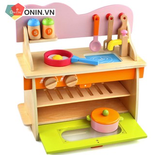 Bộ kệ bếp gỗ cao cấp cho bé