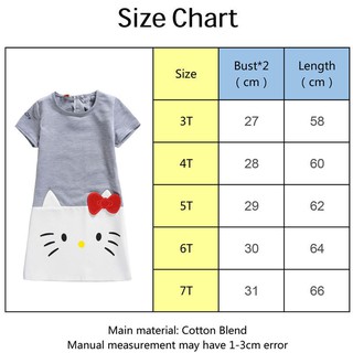 Váy Ngắn Tay Hello Kitty Cho Bé Gái