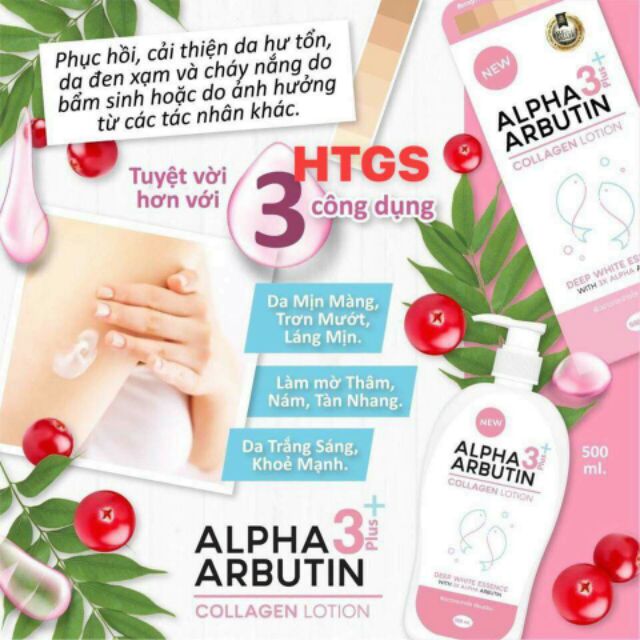 Kem kích trắng body alpha arbutin 3 plus