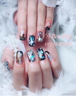 Combo thảm lông chụp nail