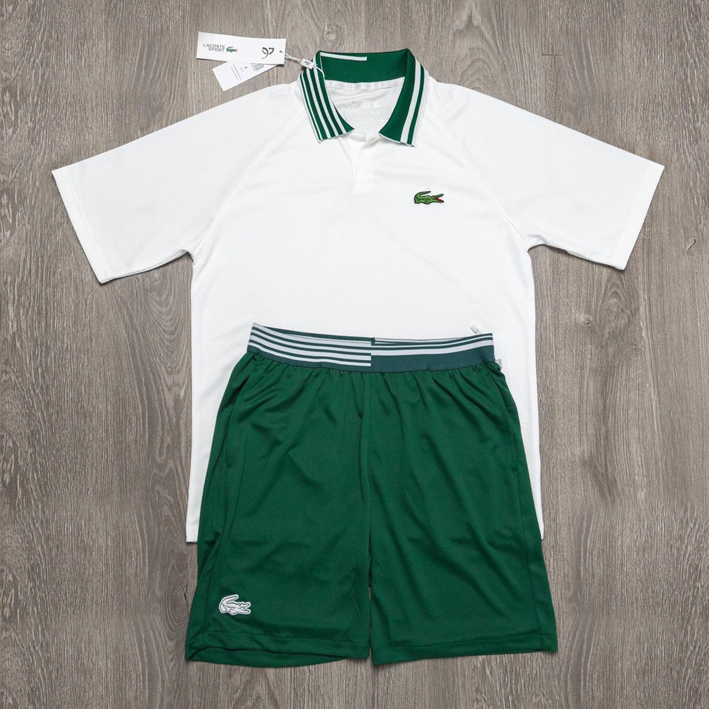 Set Thể Thao Cá Sấu Logo Thêu Chất Liệu Cotton 4 Chiều Cao Cấp