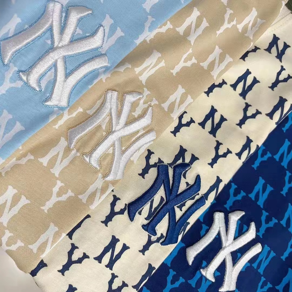 Áo Thun Tay Ngắn Thêu Chữ MLB Thời Trang Mùa Hè Cho Cặp Đôi