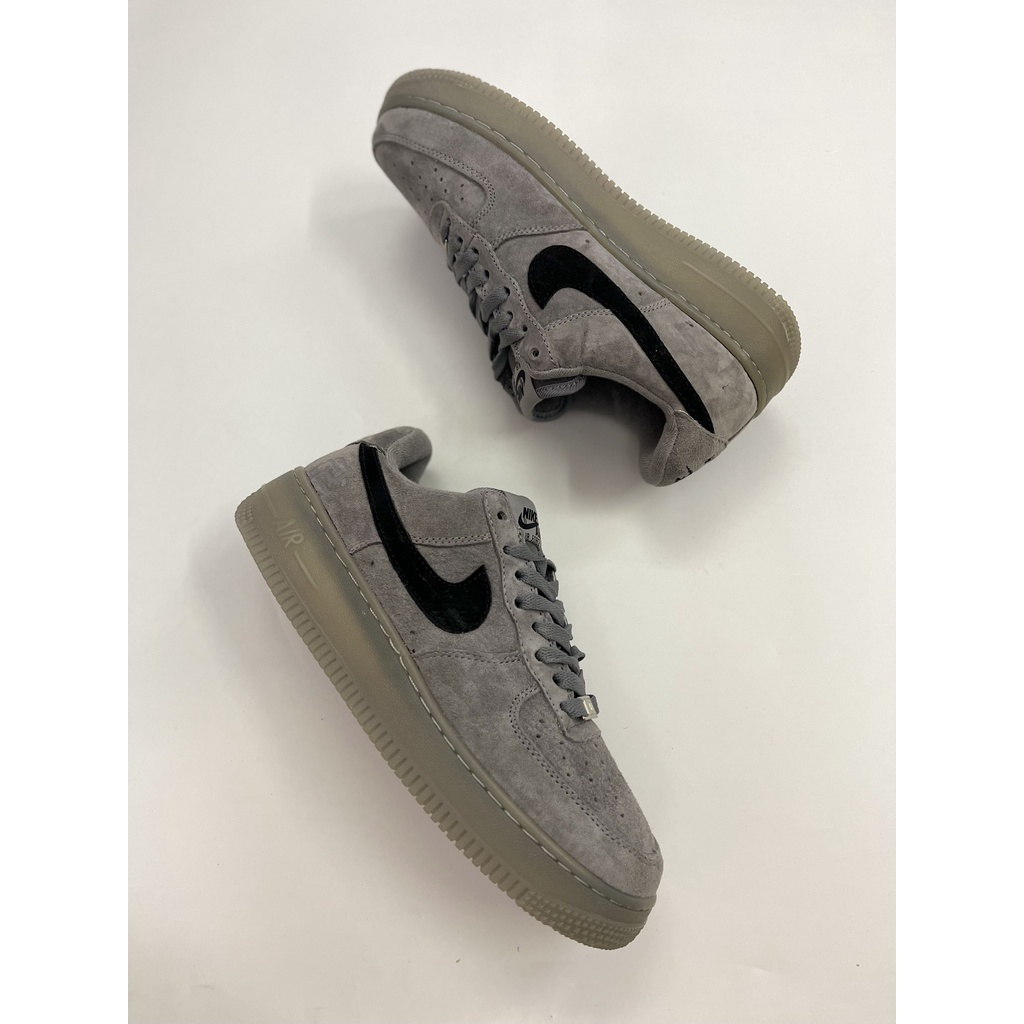 Giày nam nữ Airforce 1 RC da lộn cao cấp nhẹ bền thời trang cao cấp (xám