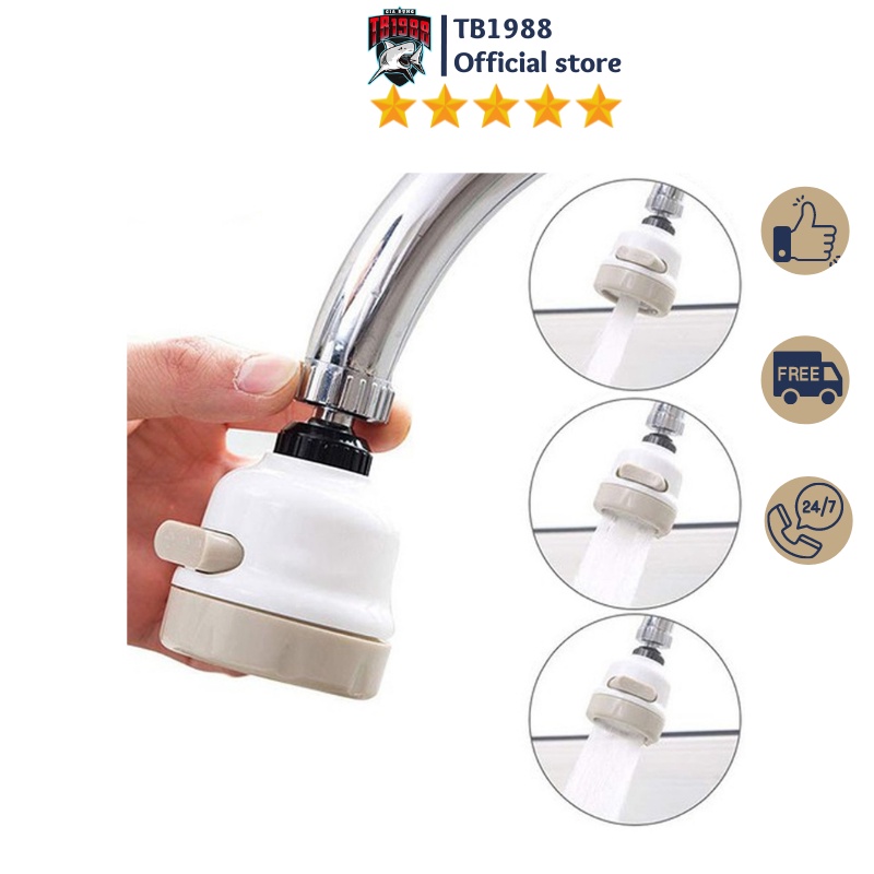 [Sale Sốc] ĐẦU VÒI NƯỚC TĂNG ÁP XOAY 360 3 CHẾ ĐỘ XẢ NƯỚC