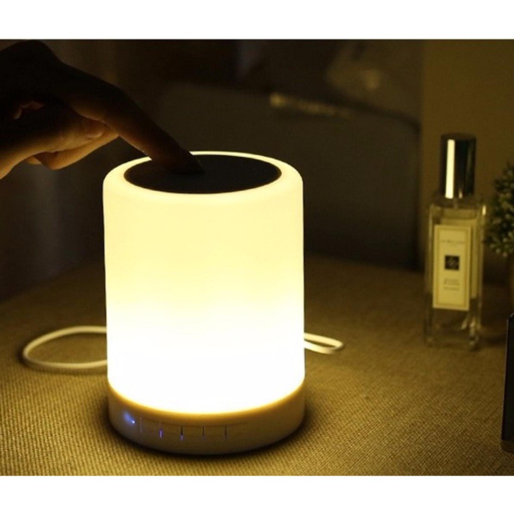 Loa di động cảm ứng kiêm đèn ngủ, Loa Bluetooth Không Dây 2in1 Kiêm Đèn Ngủ, Đèn Led Cảm Ứng Đổi Màu