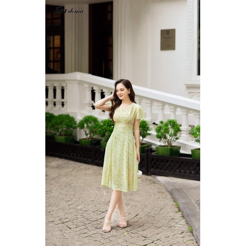 Váy đầm công sở hoa thiết kế nhẹ nhàng, thướt tha ❤EMDEMA❤️