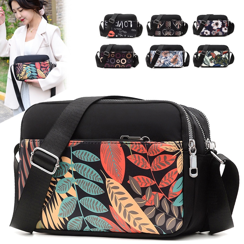 Túi đeo chéo nữ, vài dù chống thấm nước phong cách Hàn Quốc size 24cm TUI-55