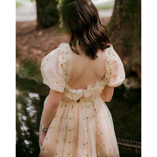 Đầm ngắn tay bồng dáng xòe Fleur - DEVONS STUDIO