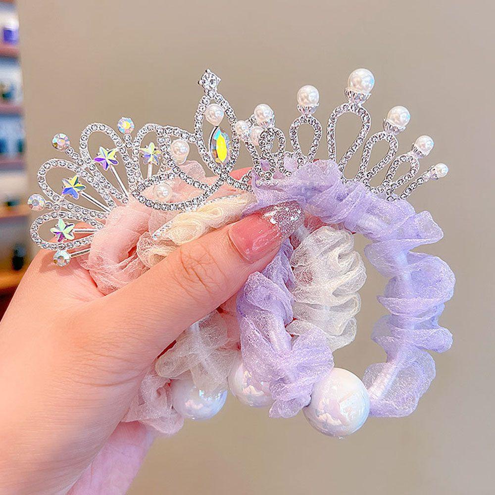 Dây Cột Tóc Hình Vương Miện Dễ Thương Cho Nữ