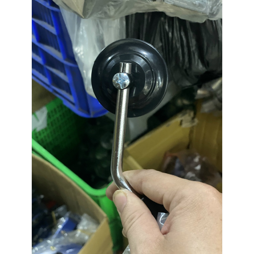 Gương Gọn Xe Máy Mini 6cm Cắt Ngắn Chân Tùy Theo Sở Thích Mẫu 2022 Lưng Đen