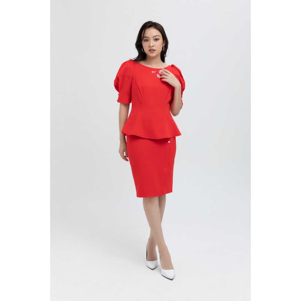 [Mã WABRM4  giảm 15% tối đa 50k đơn 150k] IVY moda Zuýp bút chì đính khuy ngọc MS 31M5550 | BigBuy360 - bigbuy360.vn