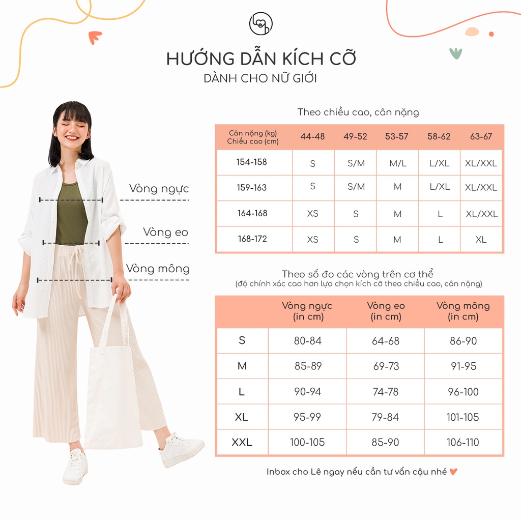 Quần nữ ống rộng cạp chun Vientran by LEH V64W20Q007