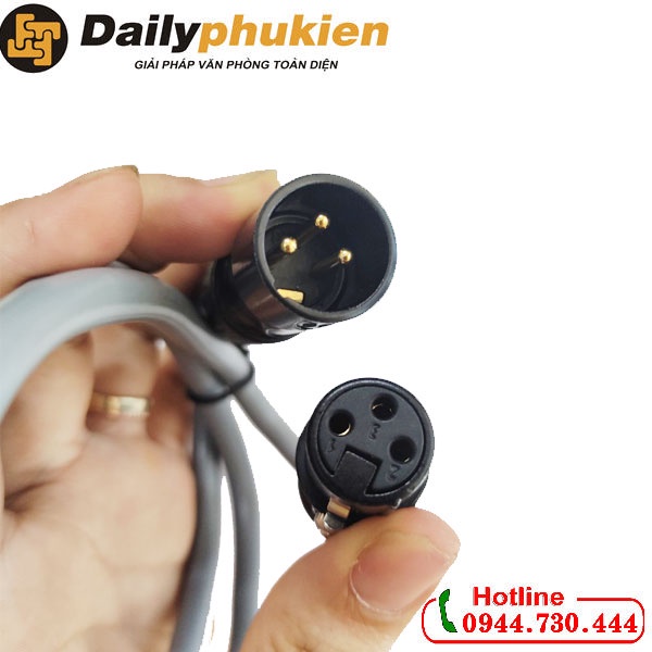 Dây nối dài MIC XLR Canon dài 1.5m, cáp nối dài canon 1.5m giá rẻ