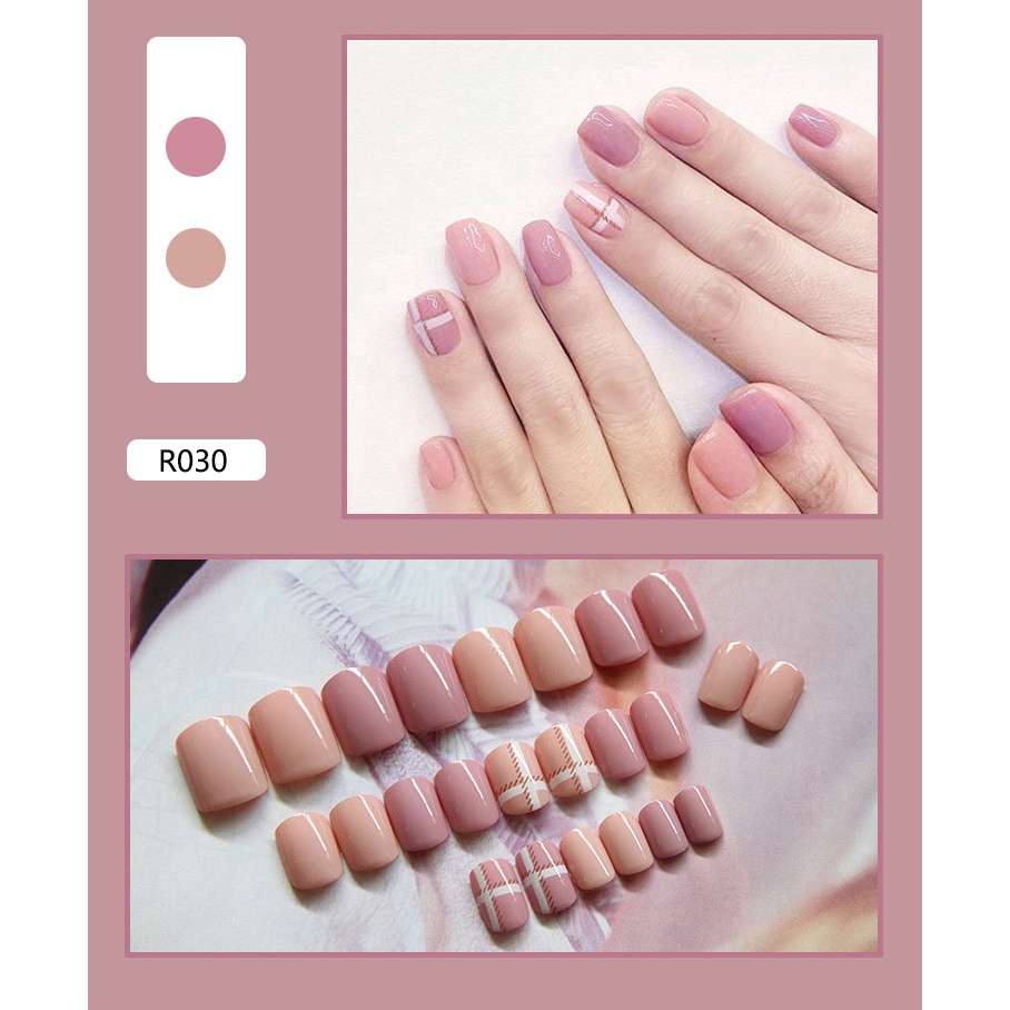 Set 24 Móng Tay Giả Trang Trí Nghệ Thuật Phong Cách các mẫu từ R021 - R040 Anta Nail