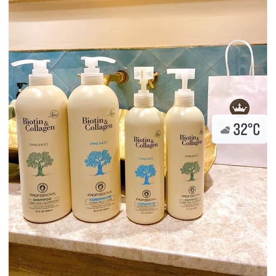 Lẻ dầu gội hoặc dầu xả phục hồi và kích thích mọc tóc Biotin & Collagen 500ml - 1000ml | BigBuy360 - bigbuy360.vn