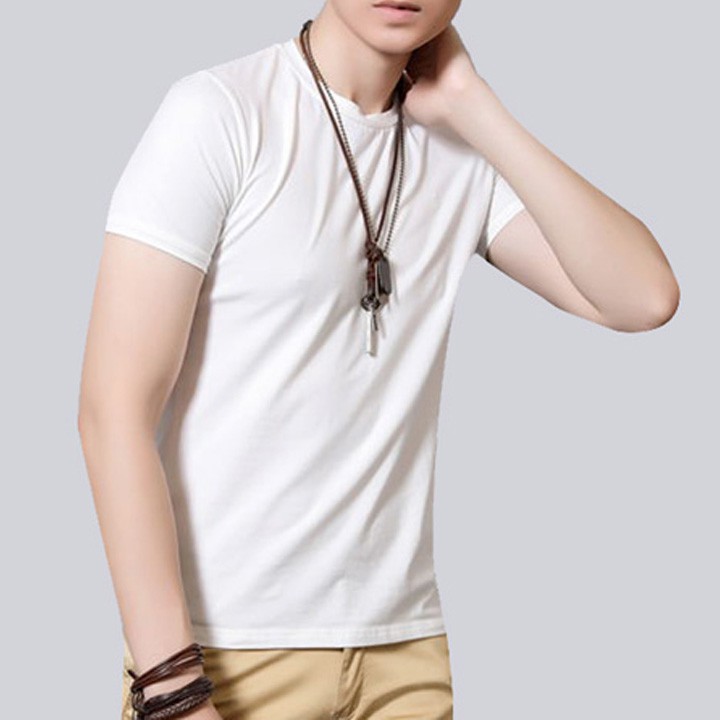Áo Thun Trắng Nam Chất Thoáng Mát Phong Cách Năng Động